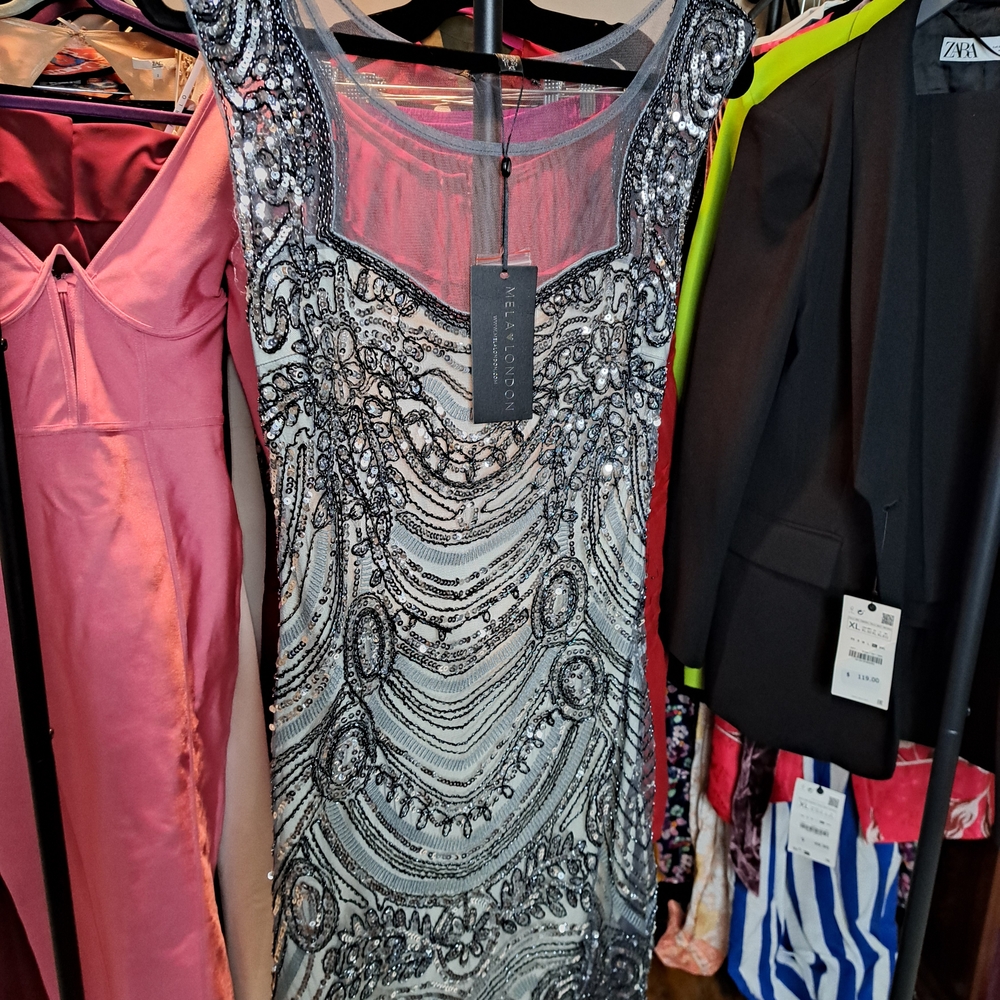 Elegant Beaded Mini Dress